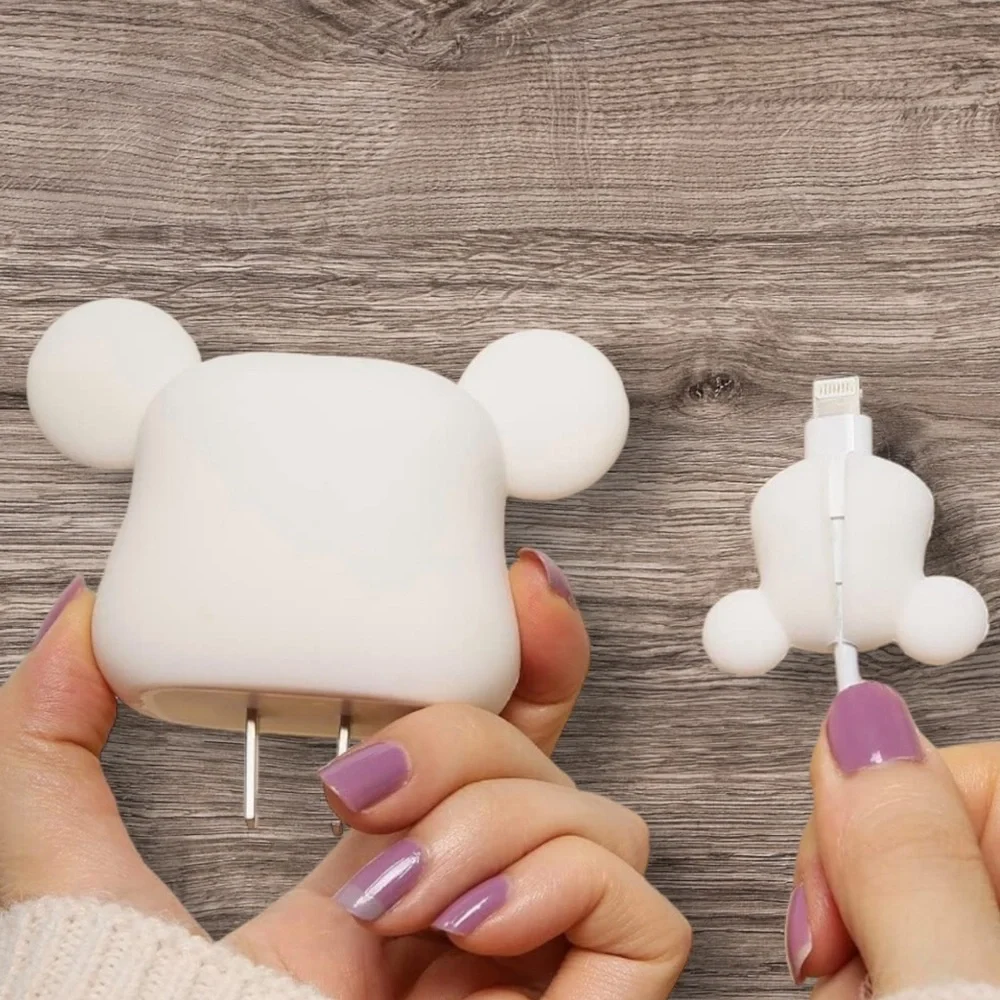 3D CARTOON IPHONE CHARGER CASE PROTECTOR